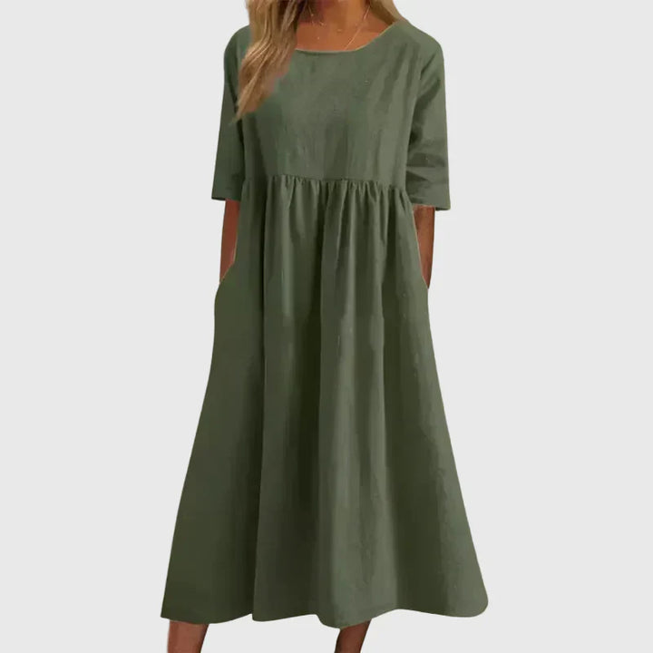 Joy | Vestido Midi Atemporal Fluyente