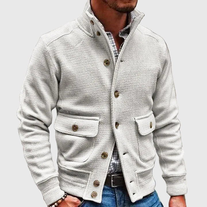 Diego | Chaqueta Sólida de Cuello Alto