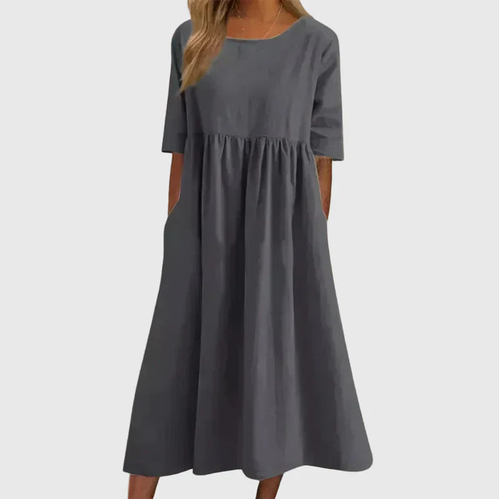 Joy | Vestido Midi Atemporal Fluyente