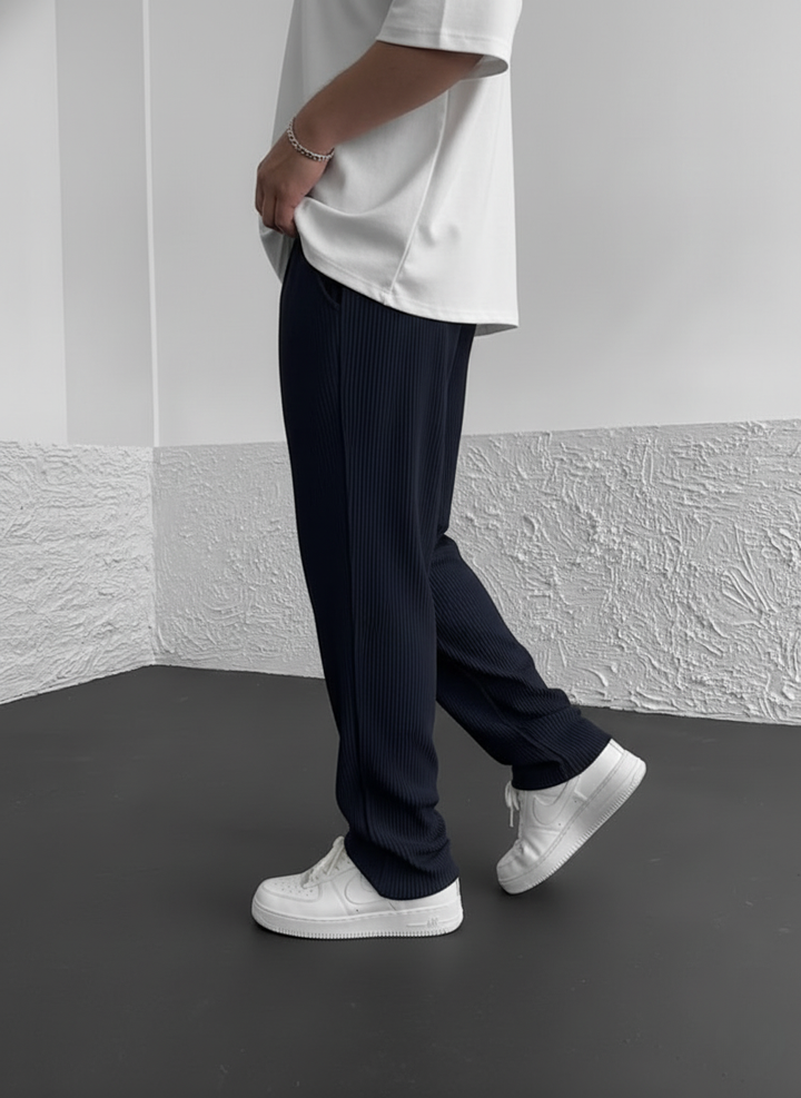 Javier | Pantalón acanalado relajado