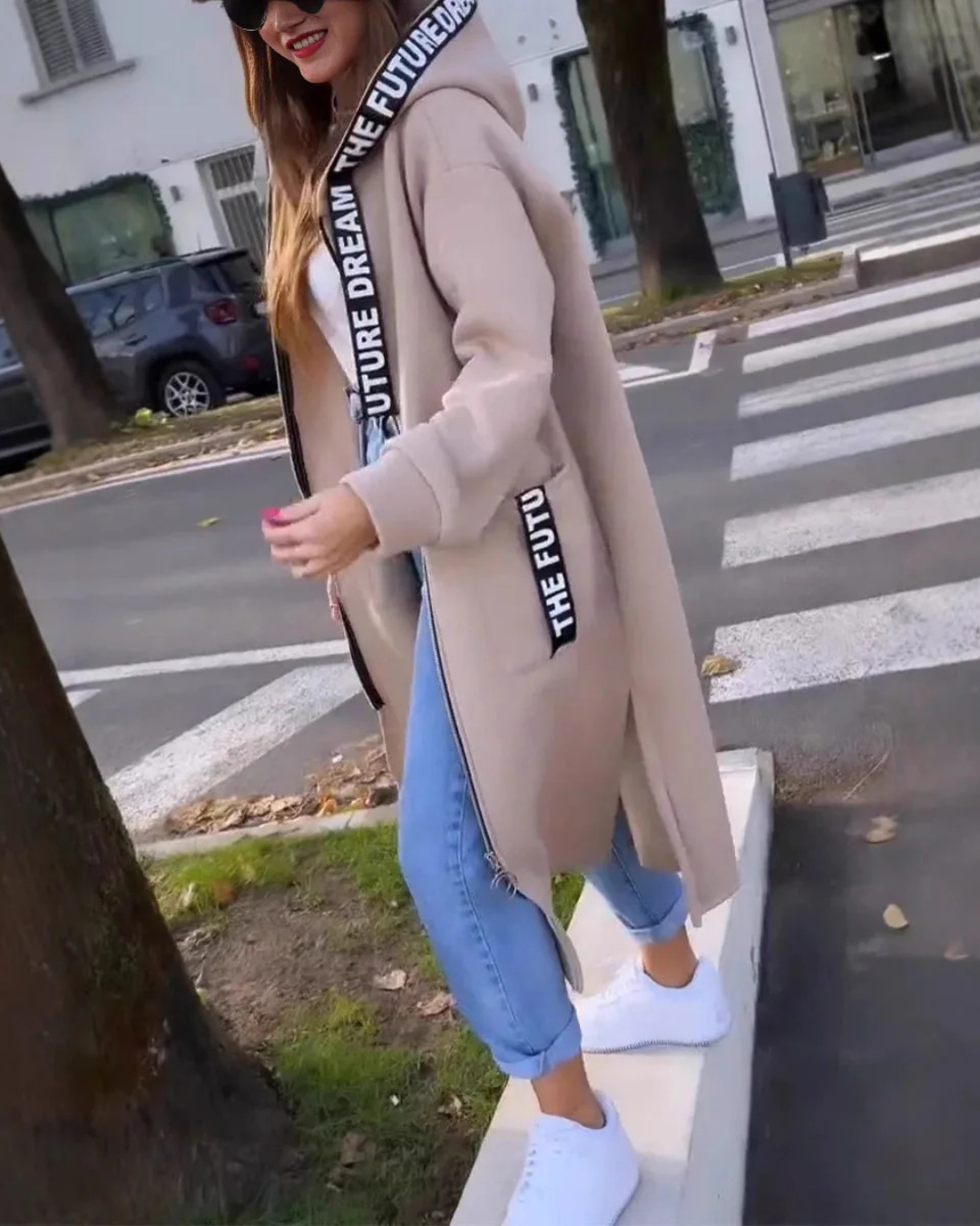 Marina | Sudadera Larga Con Capucha
