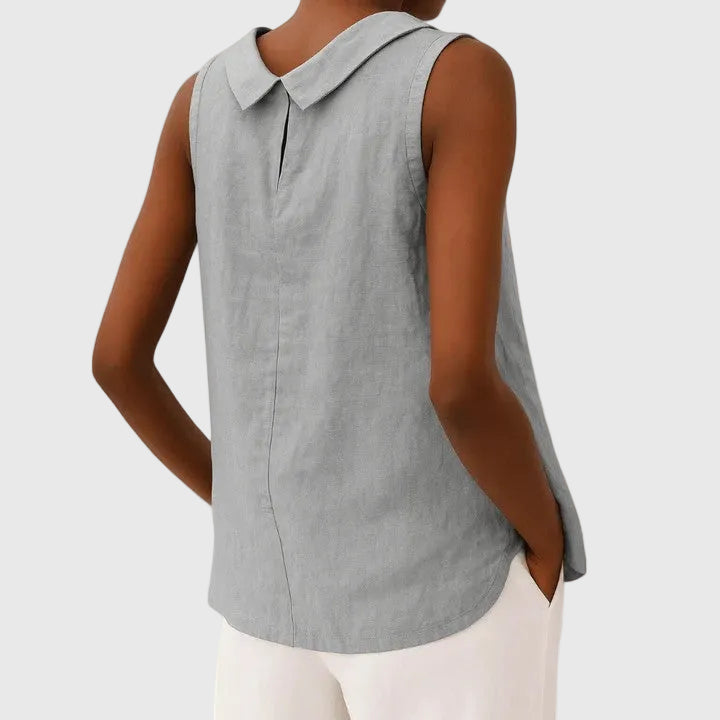 Anastine | Top Elegante con Cuello de Rodillo