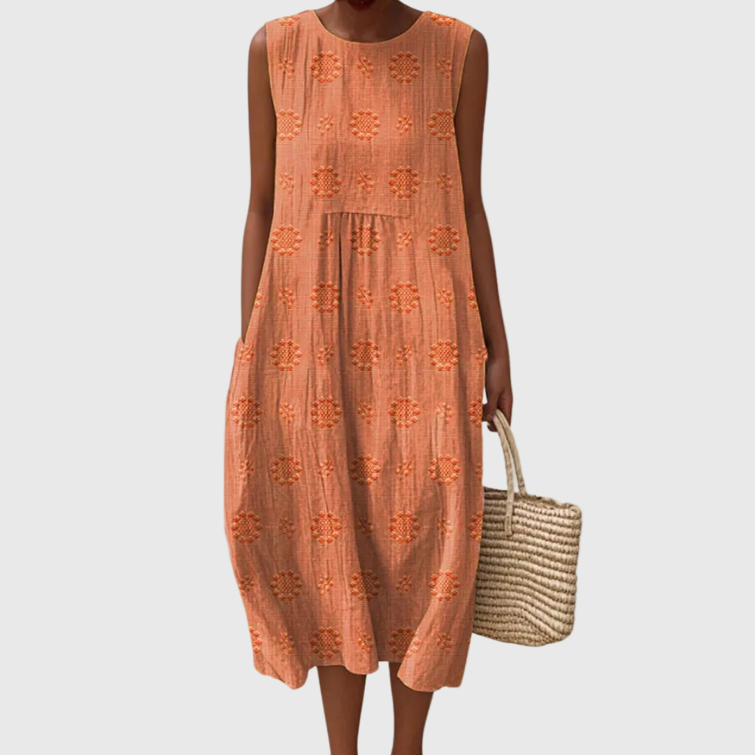 Teresa | Elegante Vestido Midi Sin Mangas