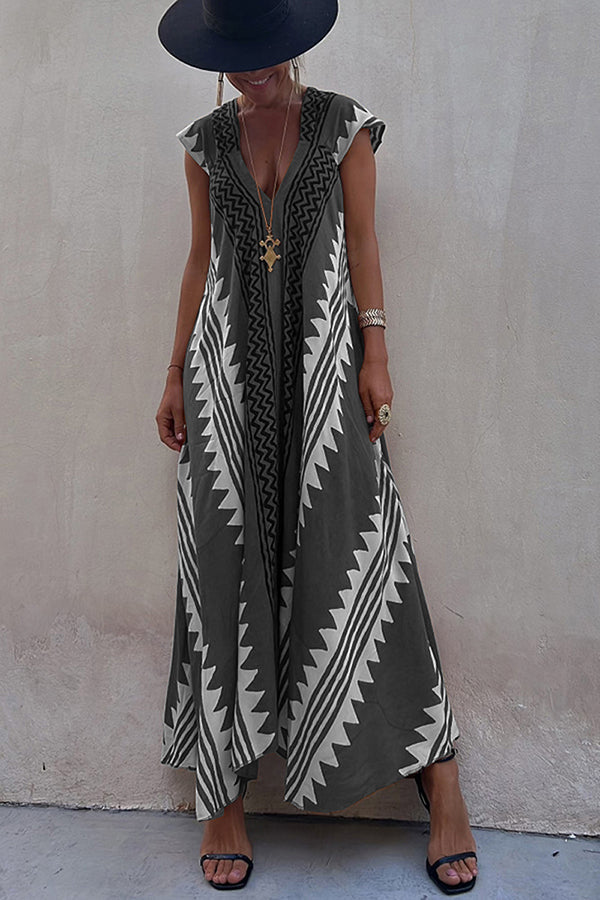 Camille | Vestido bohemio casual con escote en V