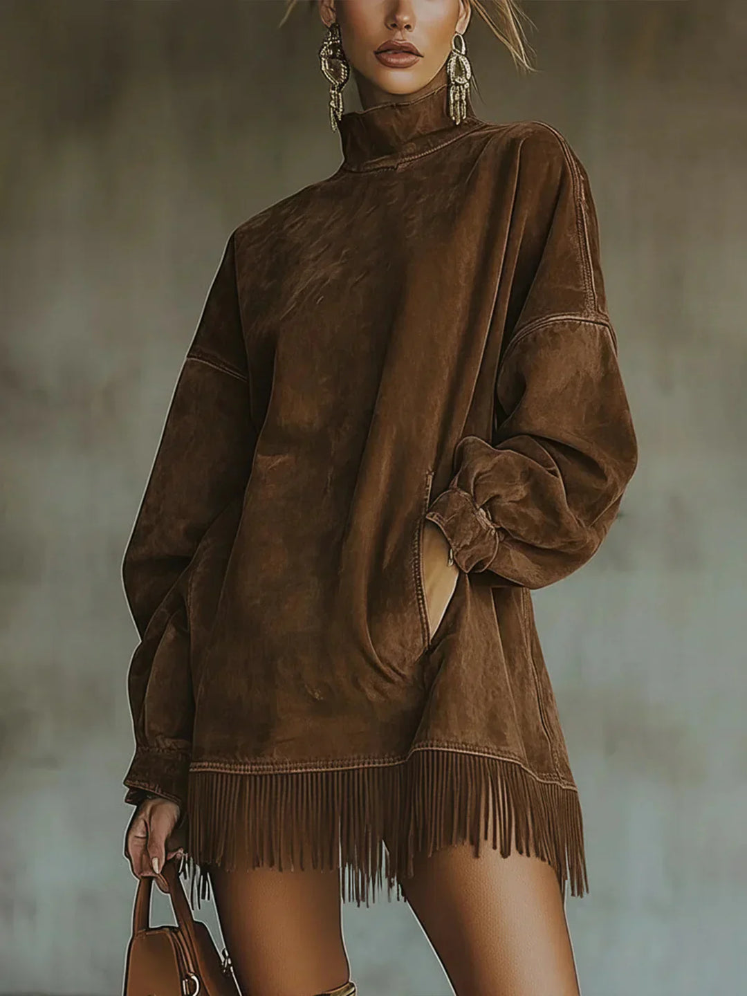 Amarinda | Sudadera Oversize con Detalle de Flecos