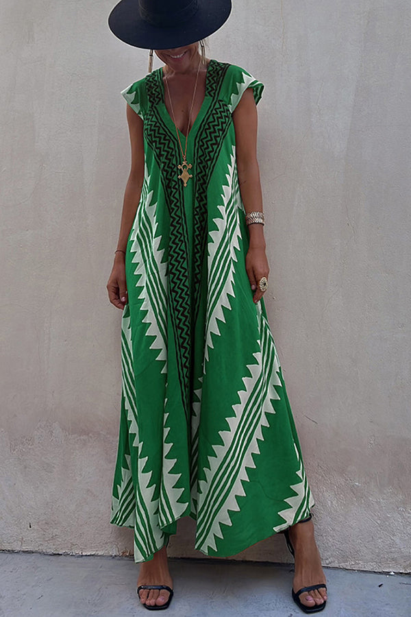 Camille | Vestido bohemio casual con escote en V