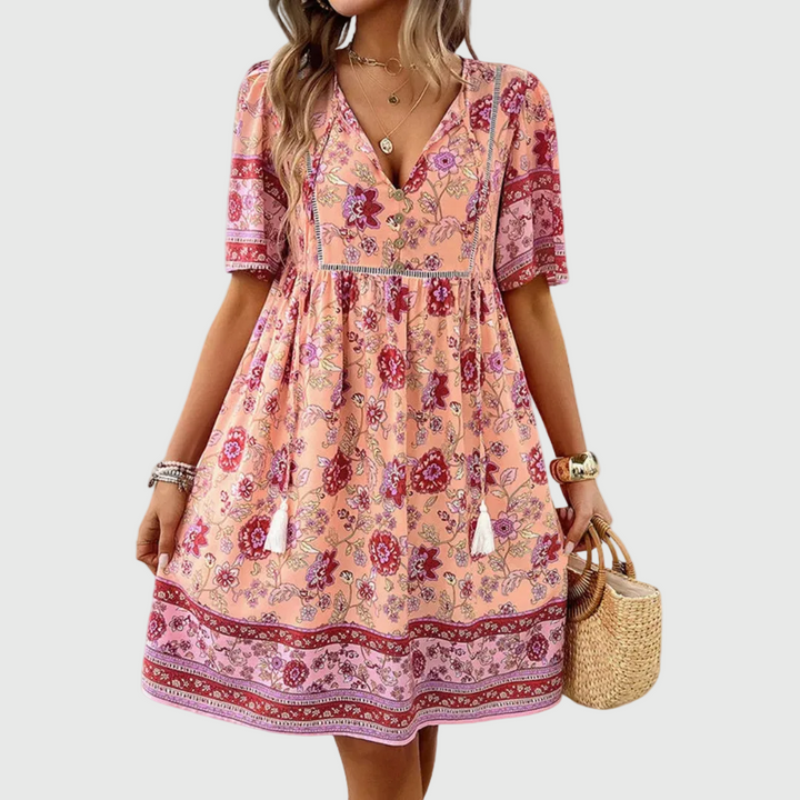 Kristie | Vestido Mini Floral Elegante