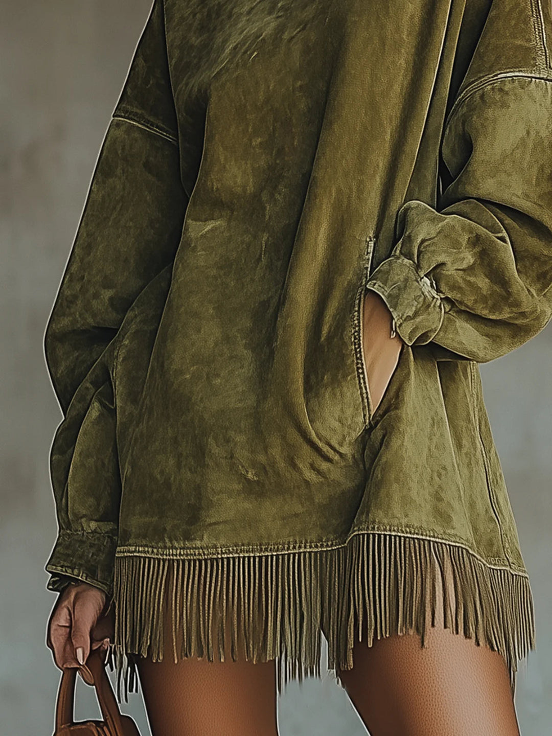 Narelsa | Vestido Oversize con Flecos