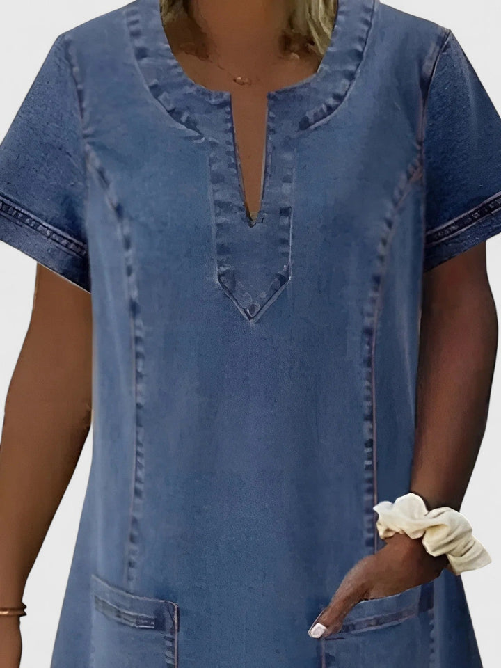 Christine | Vestido de Denim Elegante