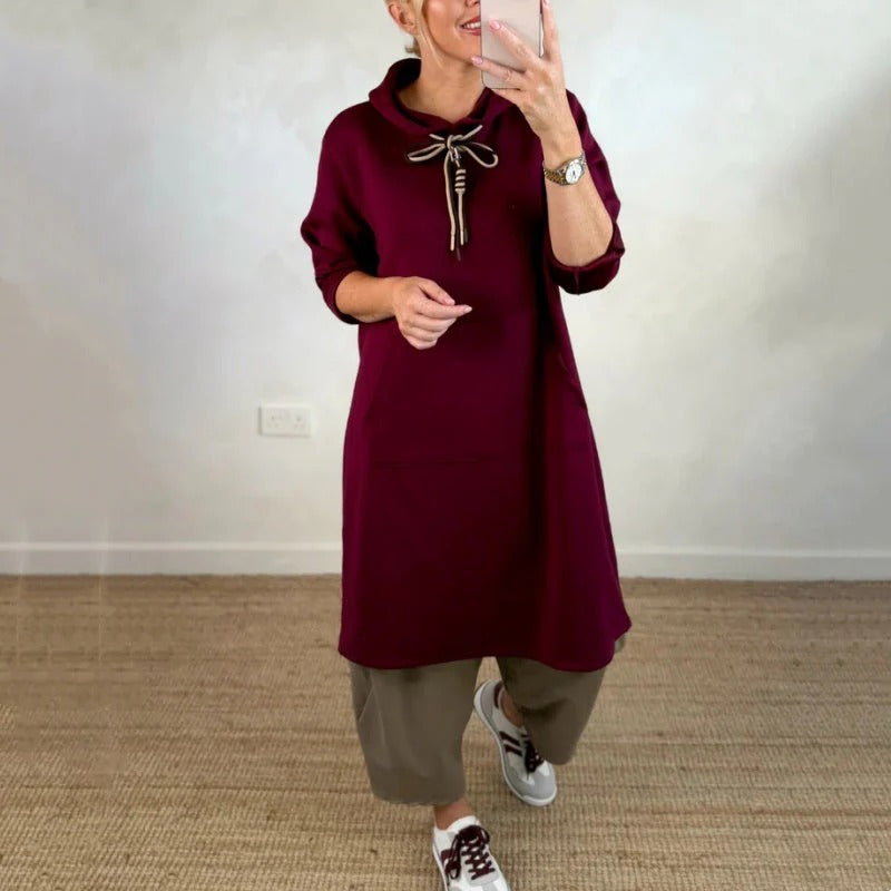 Lorena | Sudadera Larga con Capucha Oversize