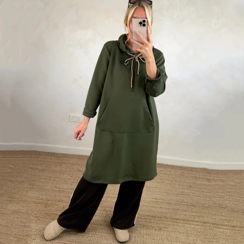 Lorena | Sudadera Larga con Capucha Oversize