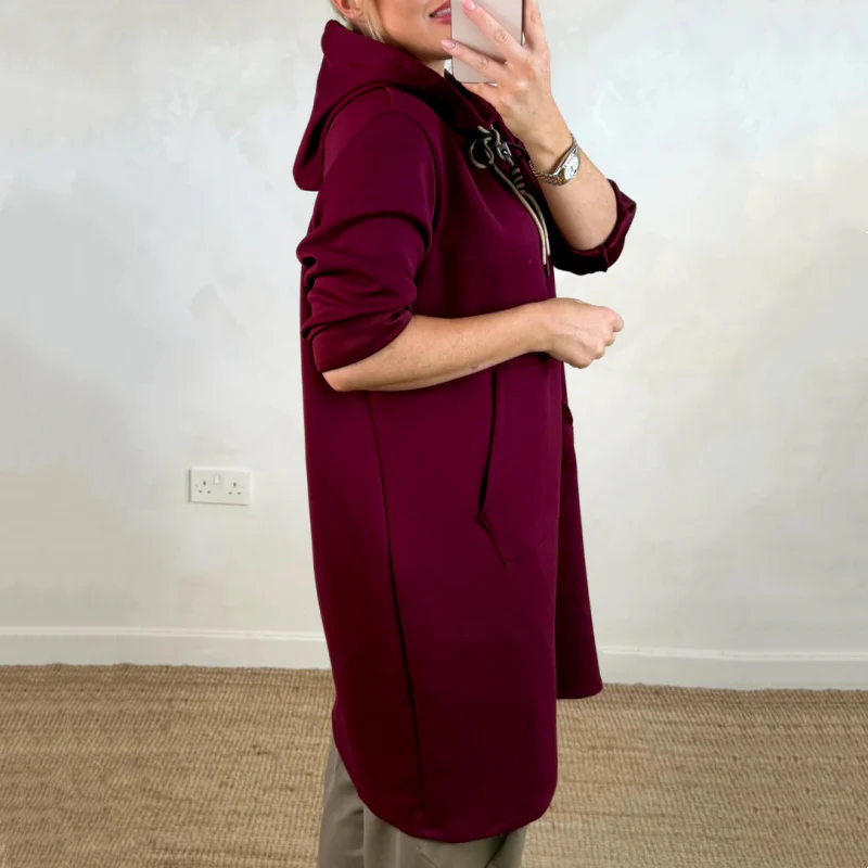 Lorena | Sudadera Larga con Capucha Oversize